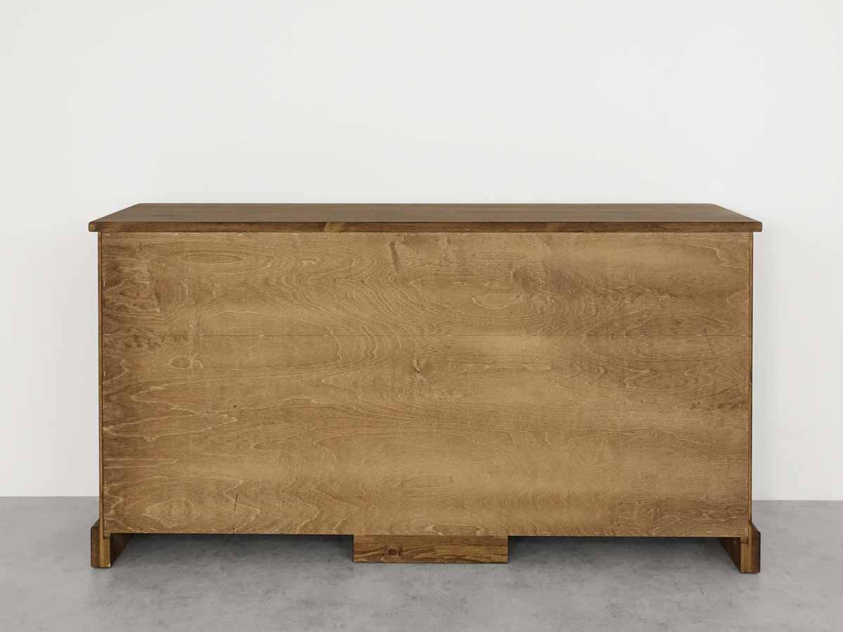 KOMODA z masivního dřeva Rustyk 7/1 - tmavě hnědá/černá, dřevo (152/80/46cm) - Seart