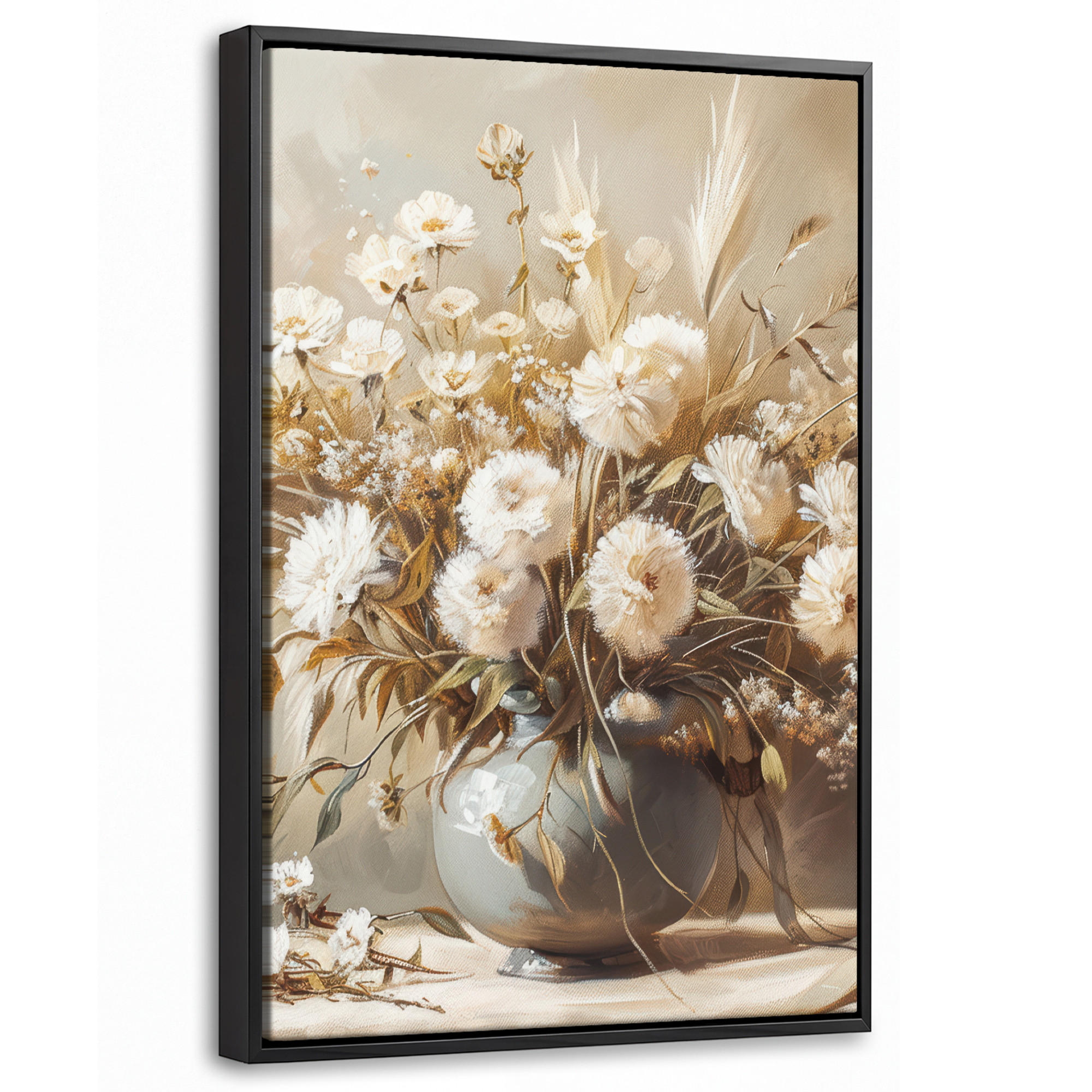 MuchoWow Leinwand Creme 40x60 cm