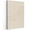 LEINWANDBILD Muster - Abstrakt - Weiß 40x60 cm - Beige, Textil (40/60cm) - MuchoWow