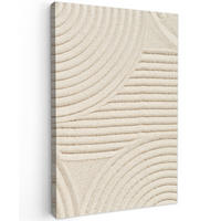 LEINWANDBILD Muster - Abstrakt - Weiß 40x60 cm - Beige, Textil (40/60cm) - MuchoWow