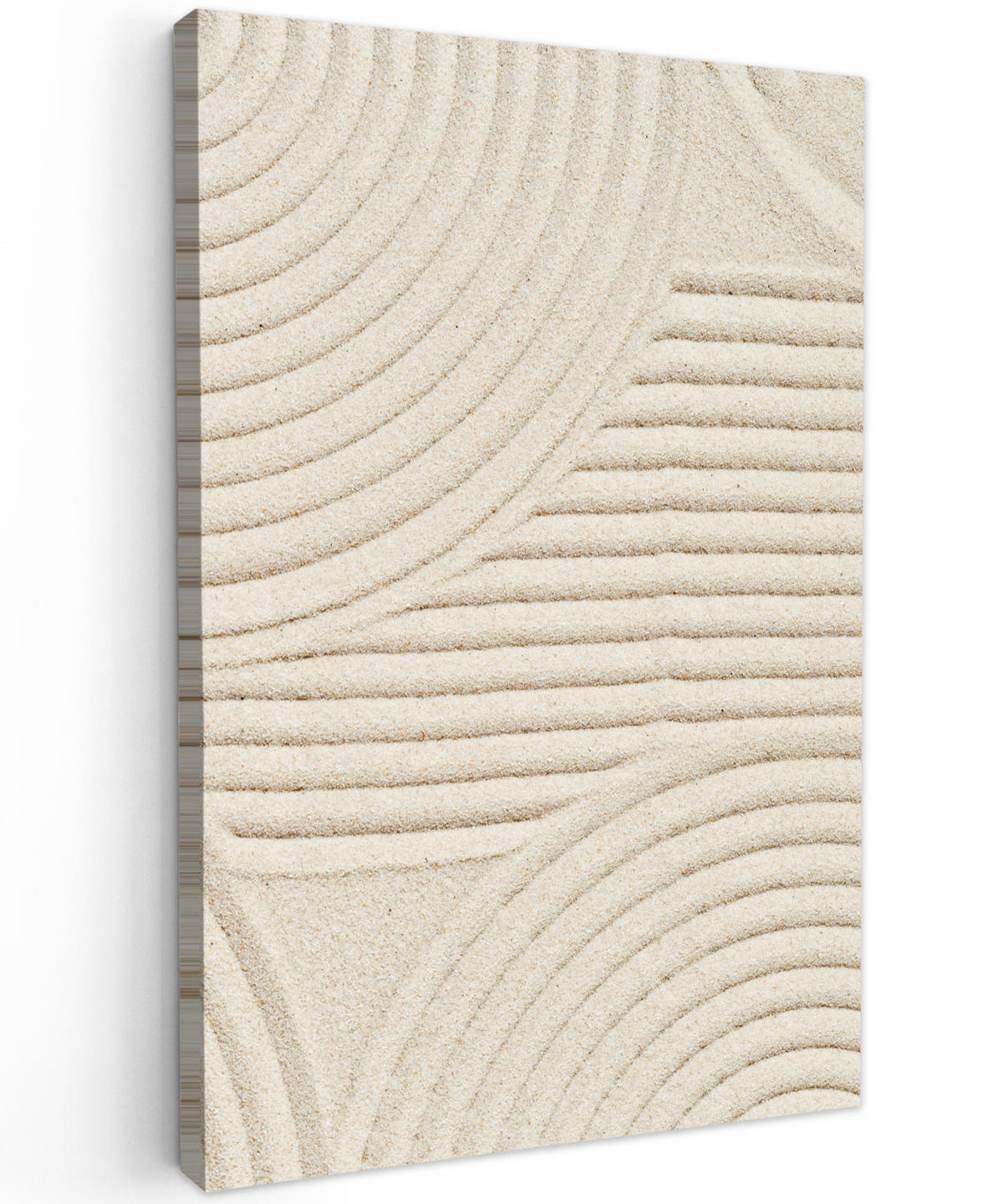LEINWANDBILD Muster - Abstrakt - Weiß 40x60 cm - Beige, Textil (40/60cm) - MuchoWow