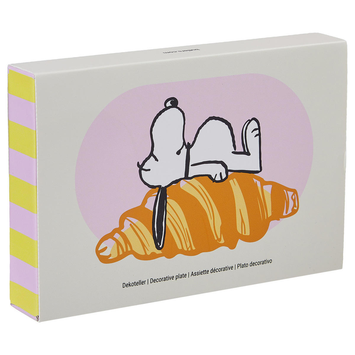 DEKOTELLER Peanuts Snoopy auf Croissant - Weiß, Keramik (2cm) - Butlers