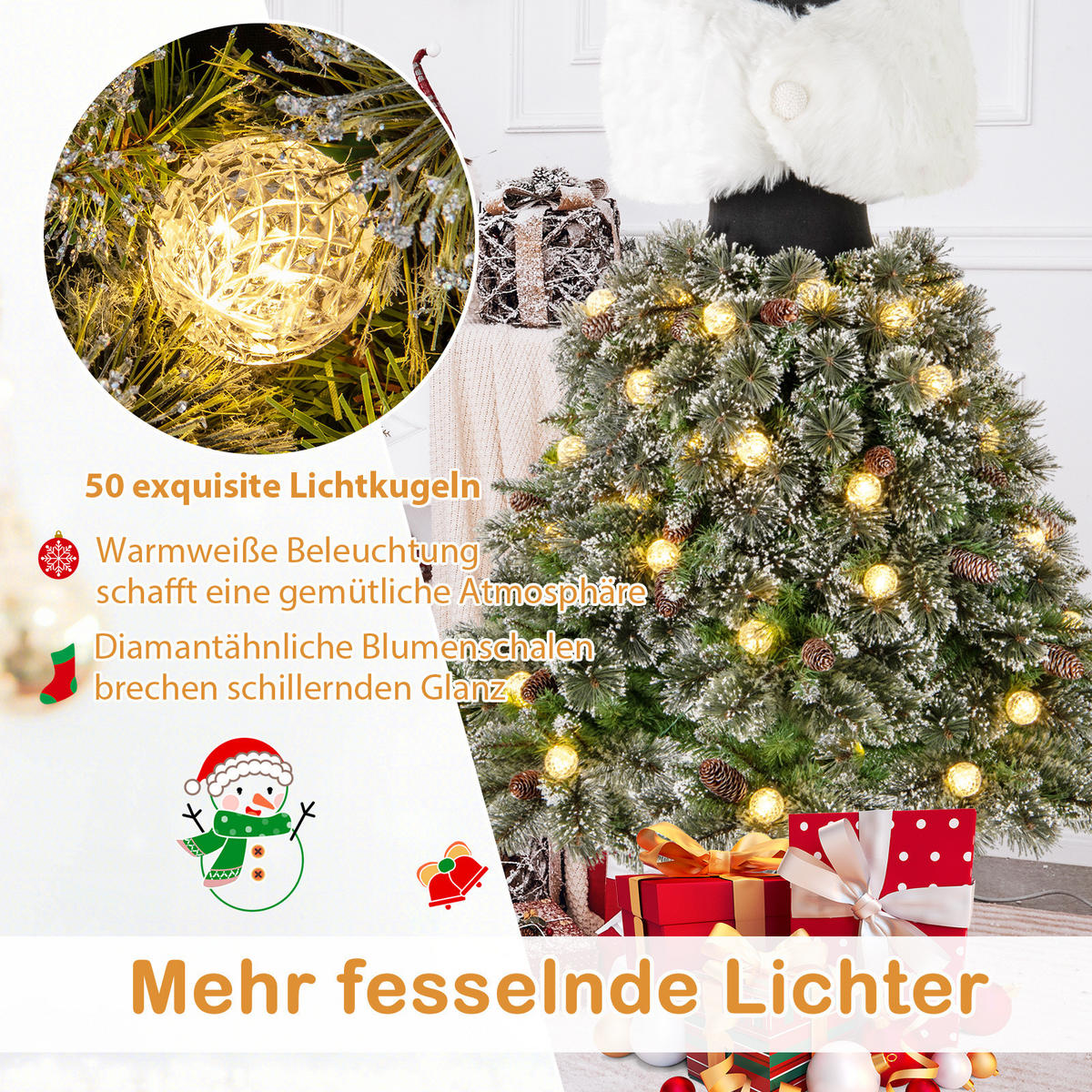 WEIHNACHTSBAUM Grün - Grün, Kunststoff (150cm) - COSTWAY