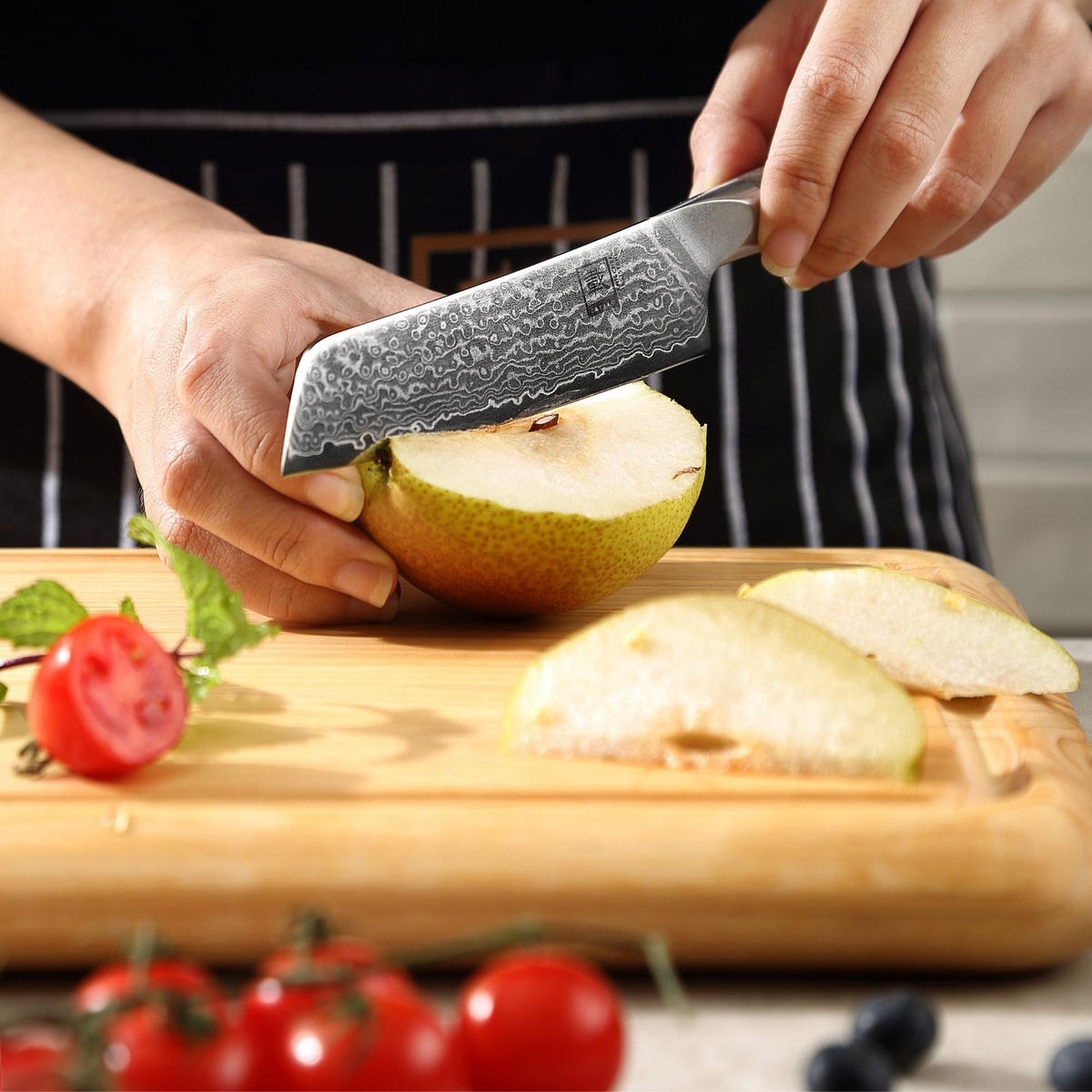 ALLZWECKMESSER 12,5 cm - Ahornfarben, Holz/Metall (23cm) - Zayiko