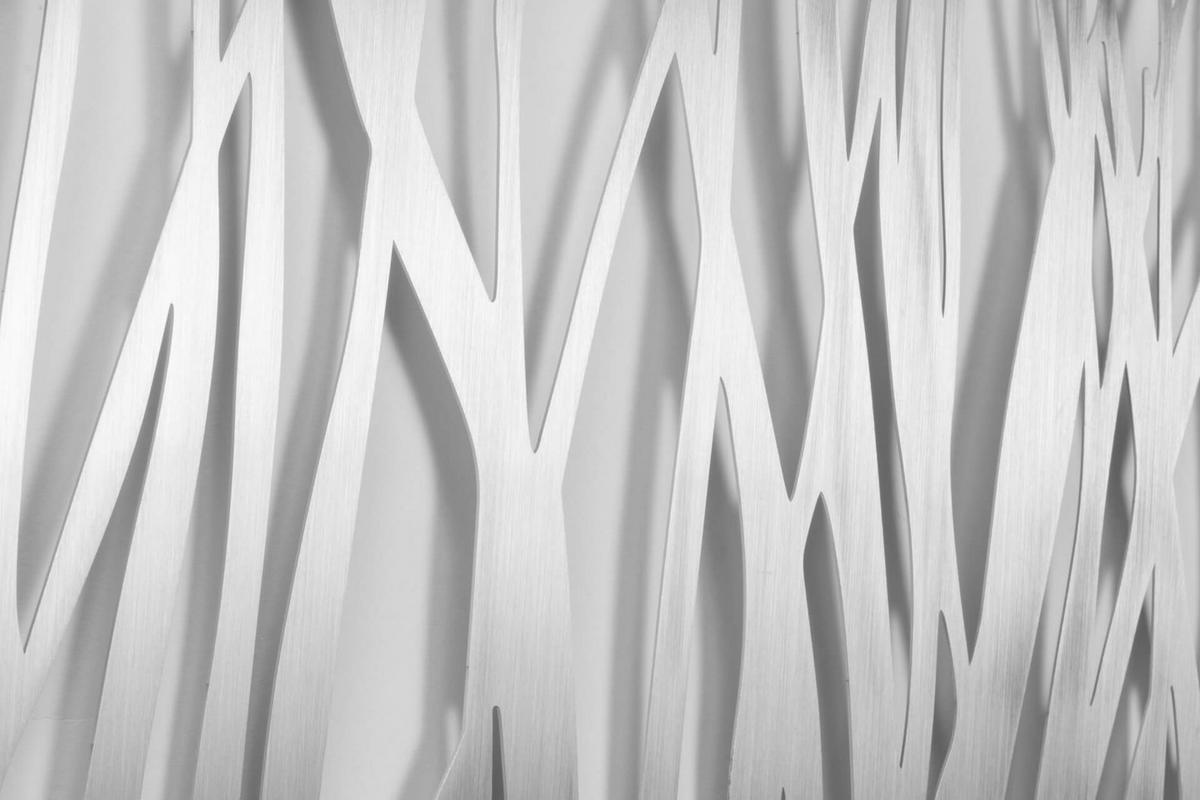 WANDDEKO Silber 120/60 cm - Silberfarben, Metall (6/60/3cm) - KUNSTLOFT