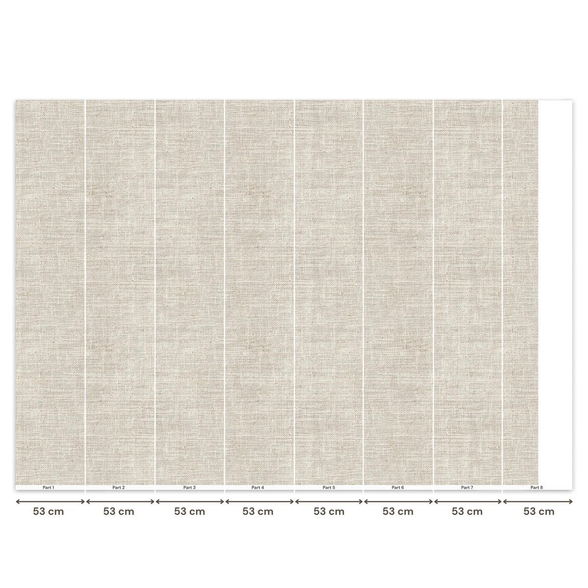 TAPETE - Leinen - Textur - Beige - 400x300 cm - Creme, Papier (400/300cm) - OnlyWow