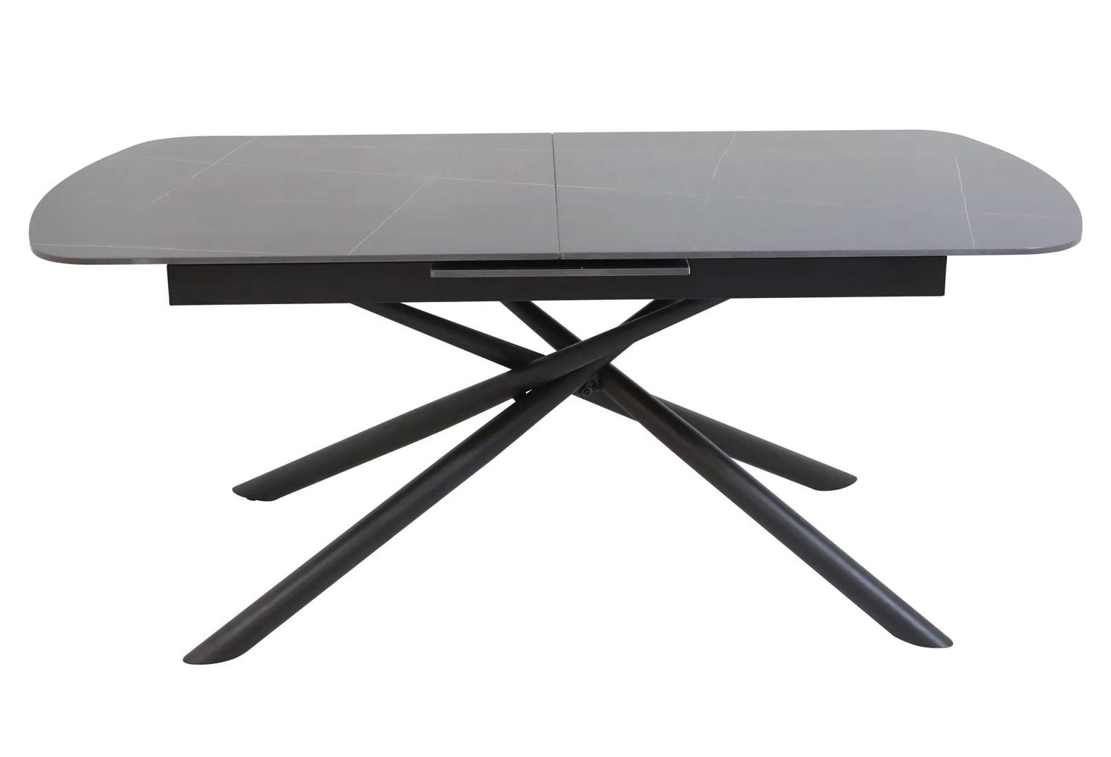 ESSTISCH Vektor Schwarz Marmor / Schwarz Matt 160-200 / 90 / 75cm - Schwarz, Holz/Keramik (90/200/75cm) - Feldmann-Wohnen