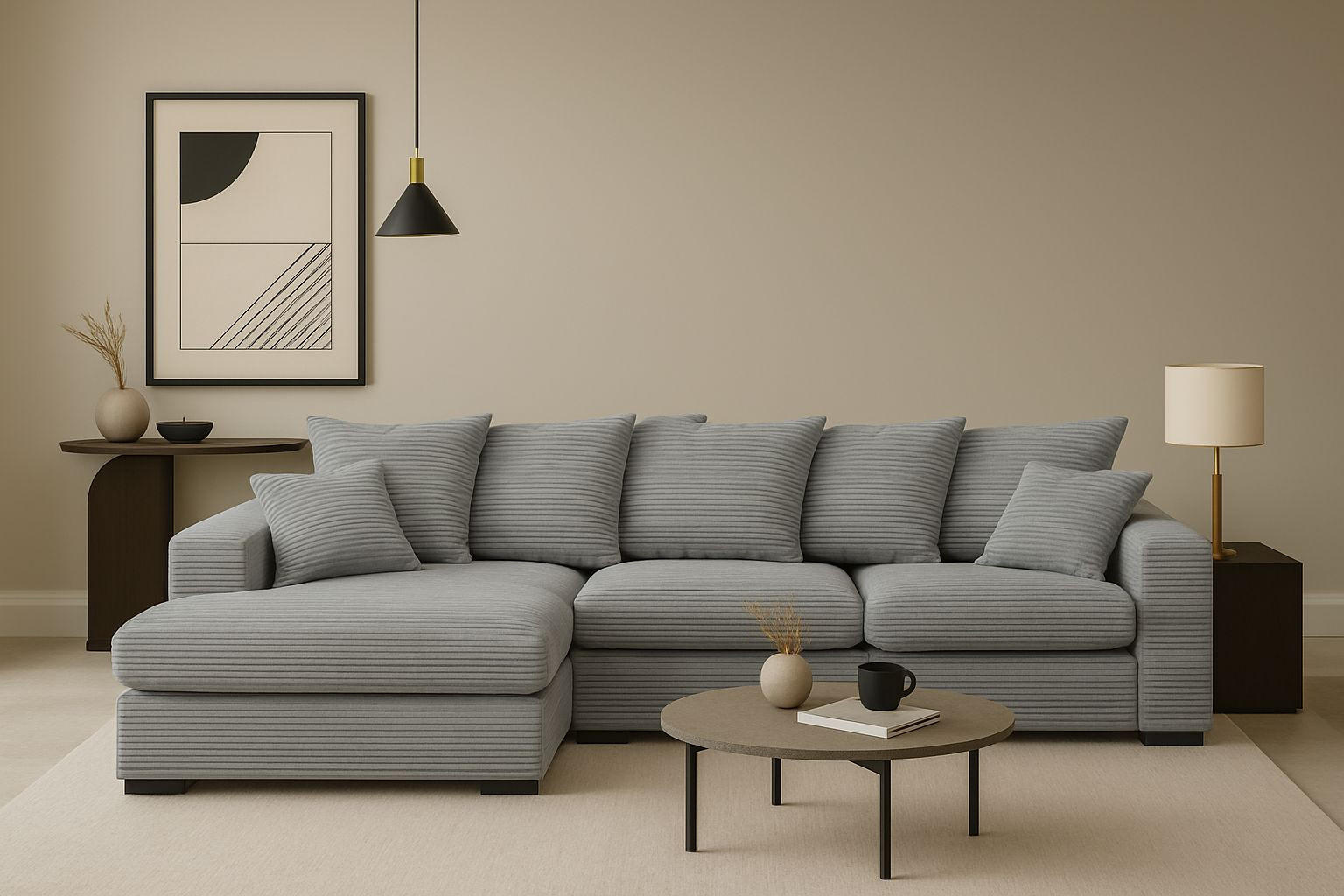 ECKSOFA Mit Schlaffunktion Und Bettkasten Couch L-form Gabon Stoff Zoom Grau Links - Grau, Holz (155/285cm) - Kaiser Möbel