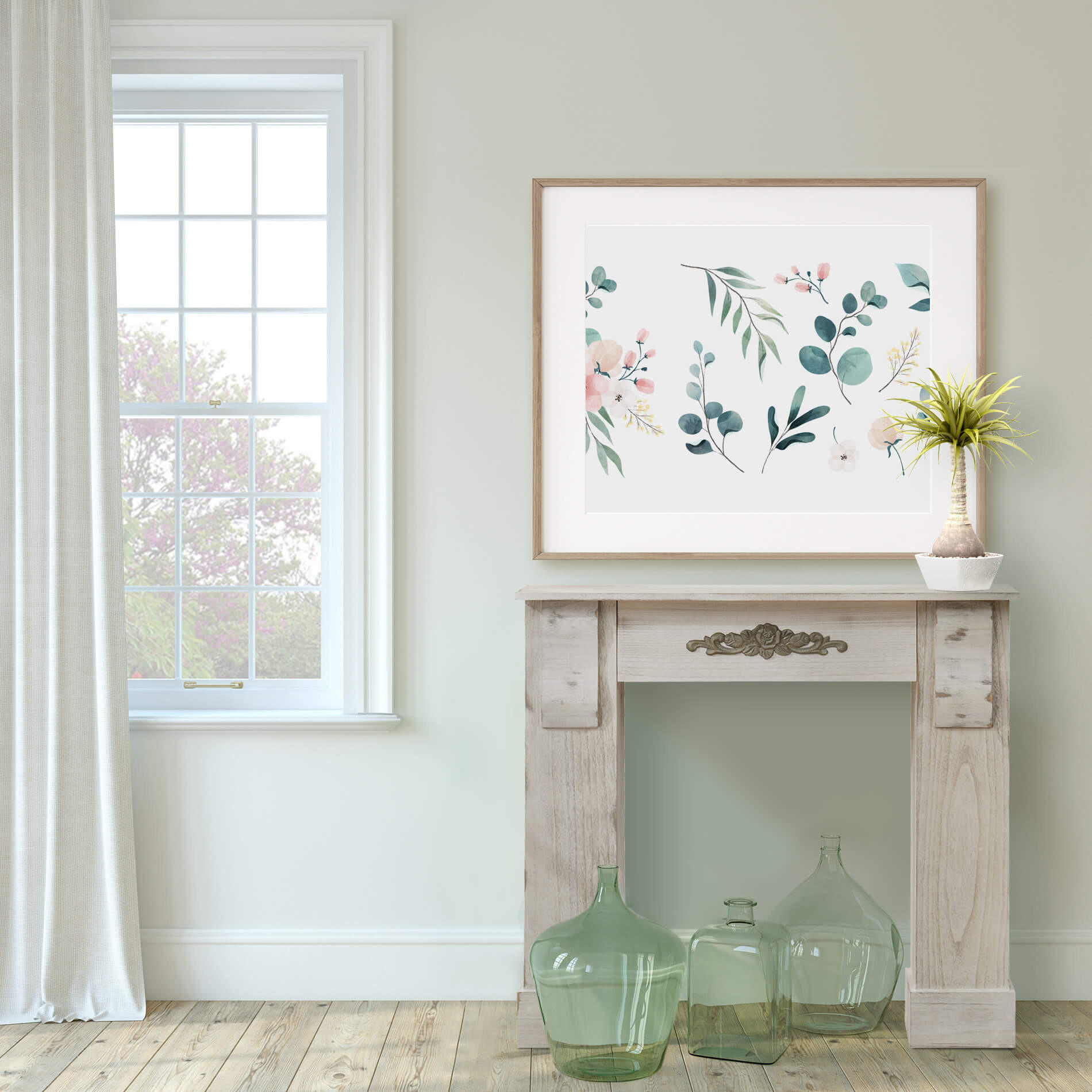 Thumbnail - Mobili Rebecca Kaminumrandung, Grau, Holz, 23x99x97 cm, Kleinmöbel, Kamine & Zubehör, Holzkörbe & Zubehör