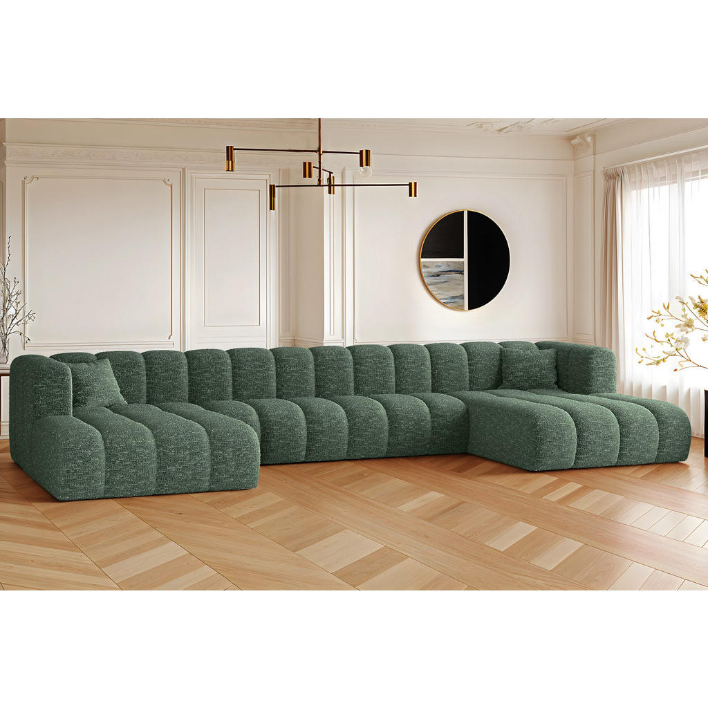 Thumbnail - Kaiser Möbel Ecksofa, Grün, Holz, 408x179 cm, Wohnzimmer, Sofas & Couches, Wohnlandschaften, Ecksofas
