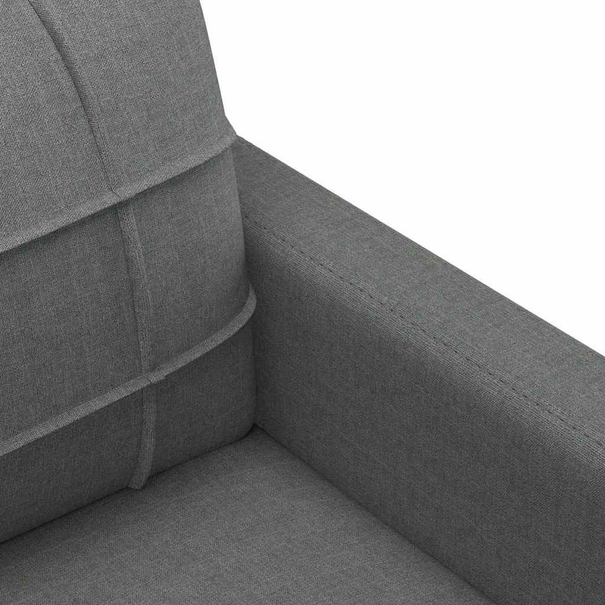 2-SITZER-SOFA Martin - Dunkelgrau, Textil (158/80/77cm) - Nettlife