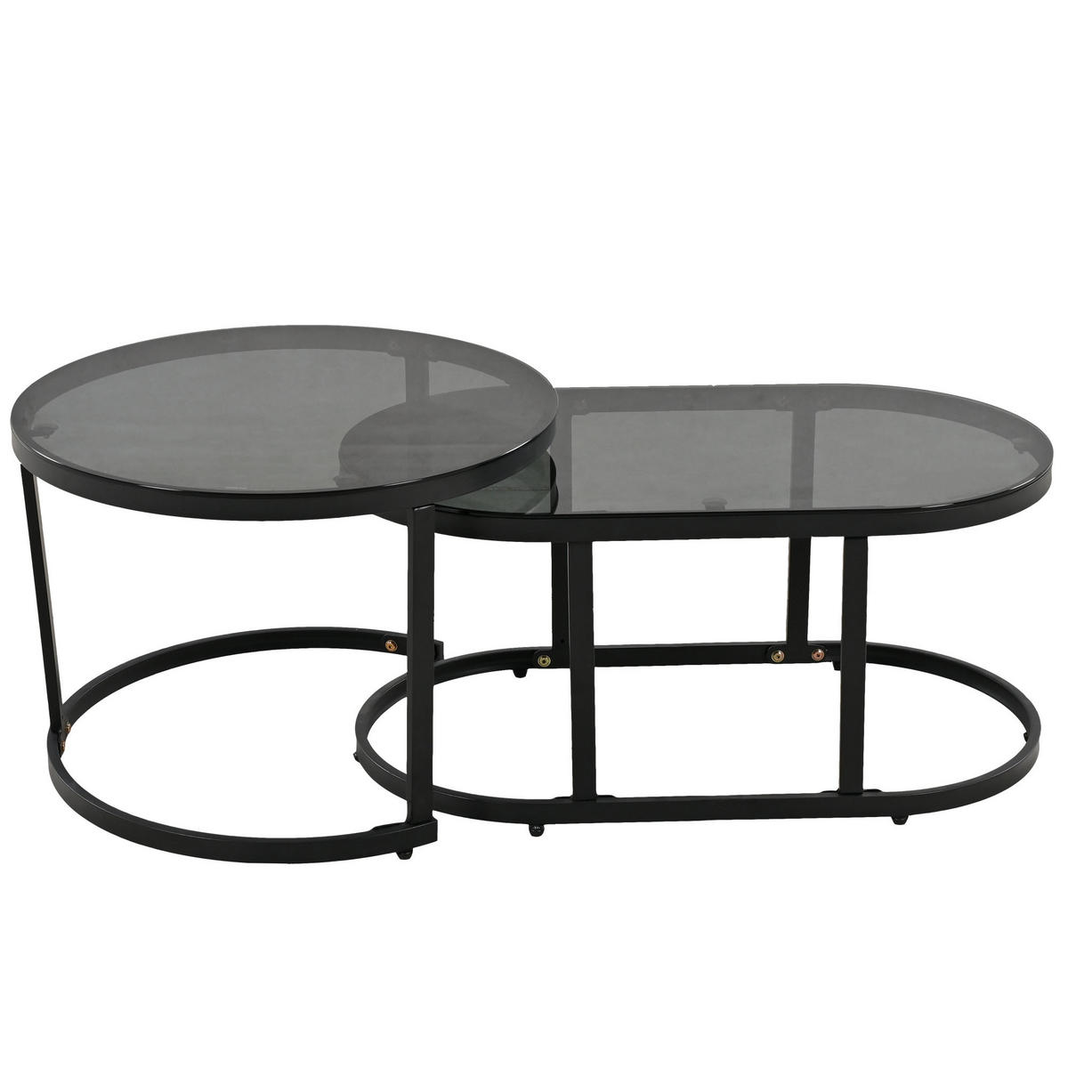 GARTEN Lounge Set 5teilig mit verzinktem Eisenrahmen grauem Seil Glastisch verstellbaren Füßen und Kissen Grau - Grau, Metall - FLIEKS