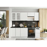 KÜCHENZEILE KS14-G240 - Zivora - für ein harmonisches Küchenambiente - Weiß, Holz/Metall (240/213.3/52.4cm) - ROYAL24_MARKT
