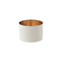 TEELICHTHALTER Chennai M, Eisen, Weiß, Gold, 7.5 cm - Weiß, Metall (8cm) - Gift Company