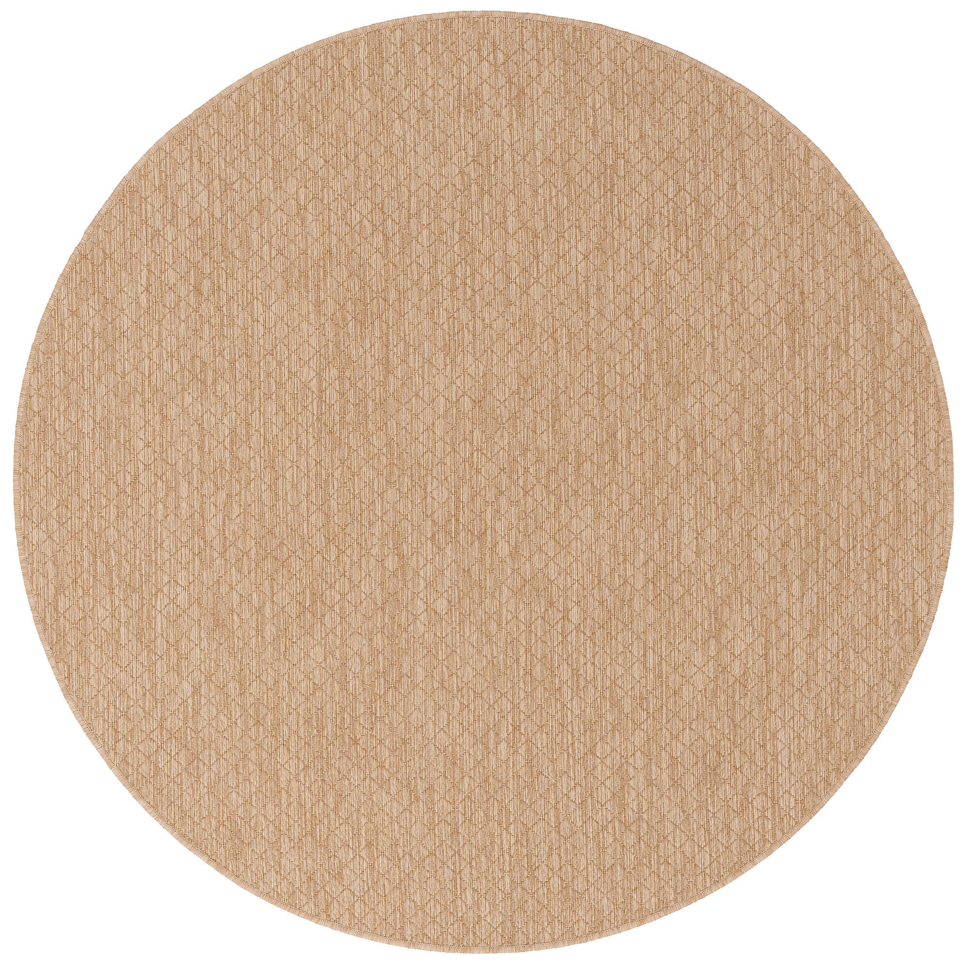 IN- & OUTDOOR FLACHGEWEBE TEPPICH PORTO RUND - Beige, Textil (200/200cm) - Snapstyle