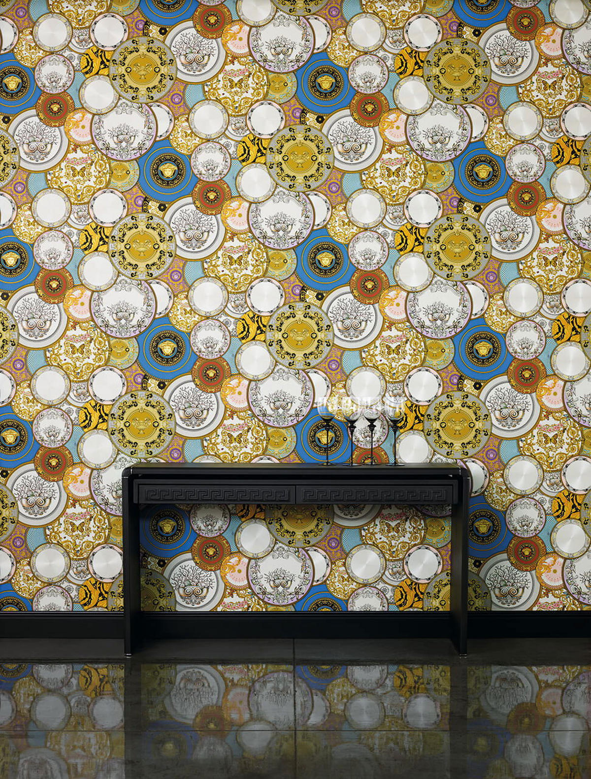 VLIESTAPETE 70/1005 cm - Goldfarben/Multicolor, Kunststoff/Textil (70/1cm) - KUNSTLOFT