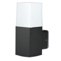 LED WANDLAMPE Aluminium Schwarz - Schwarz, Metall (12.1/8/25cm)