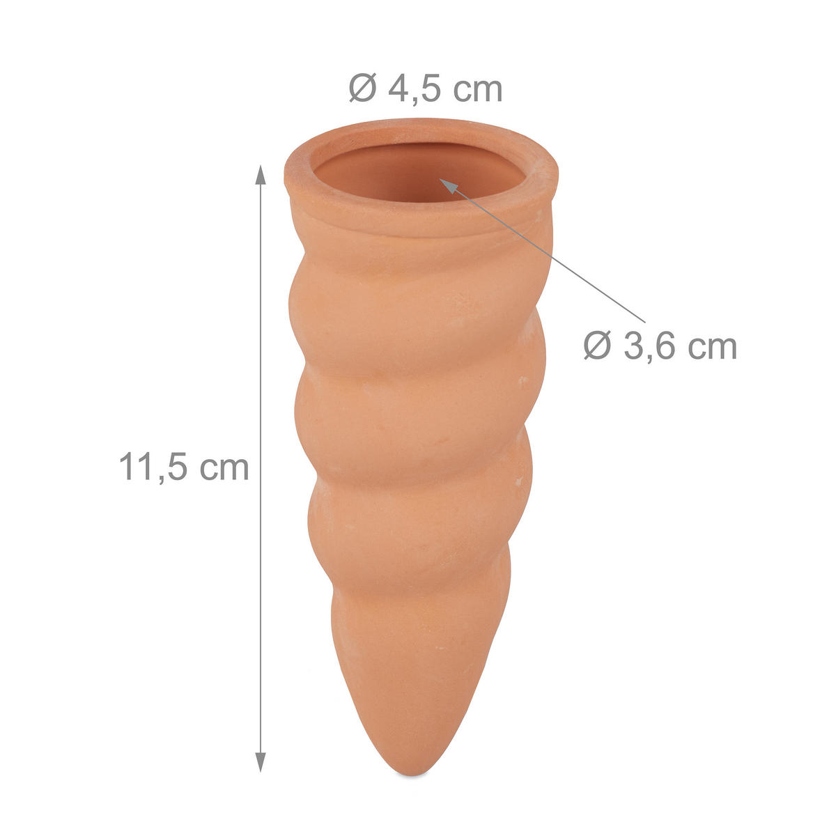 4XTONKEGEL - Hellbraun, Keramik (4.5/11.5/4.5cm) - Relaxdays