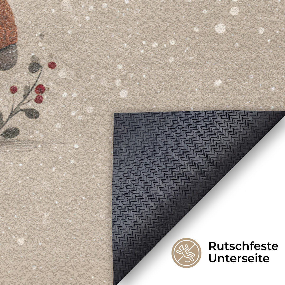 ROHOŽKA Skřítci - Vánoce - Sníh - Špičaté klobouky 120x80 cm - béžová, textil/umělá hmota (120/0.4cm) - MuchoWow