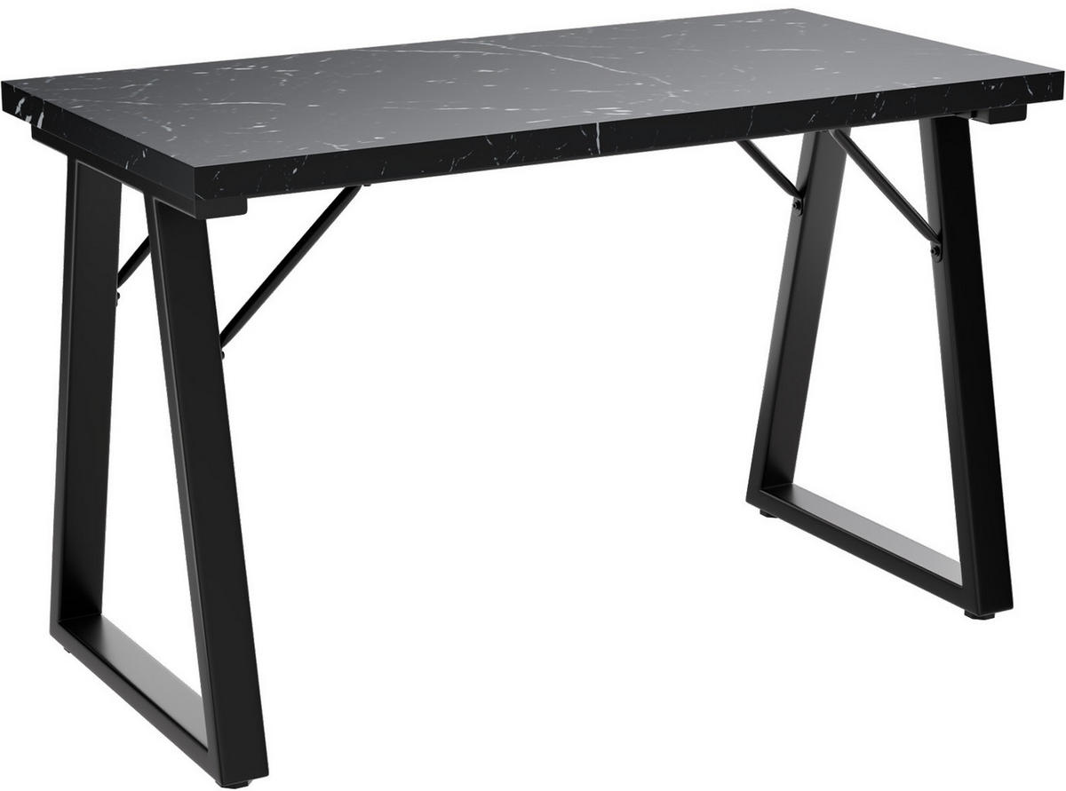 ESSTISCH in Holz, Metall 120/60/75cm - Schwarz, Holzwerkstoff (60/120/75cm) - HOMAVO