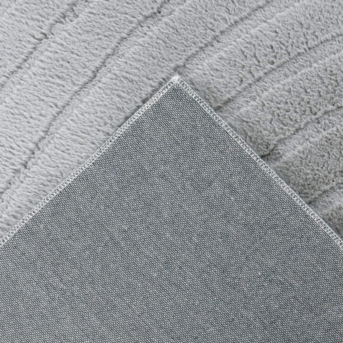 KURZFLOR-TEPPICH Waves 501 Grau 120x170 cm - Grau, Textil (120/170cm) - carpet city
