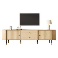TV-LOWBOARD 180x40x58cm Holzoptik, Schiebetüren, 2 Schubl. - Naturfarben, Holzwerkstoff (180/58/40cm) - FLIEKS