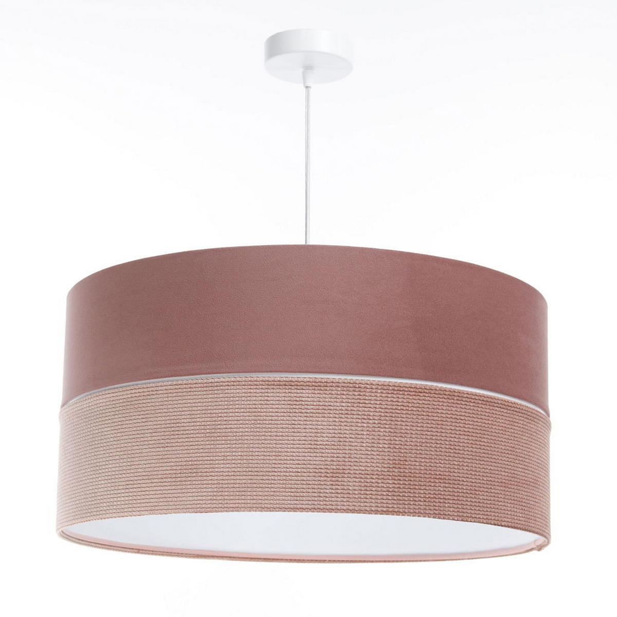 HÄNGELEUCHTE Rosa 50/25 cm - Pink/Weiß, Kunststoff (50/0.8/25cm) - ONZENO