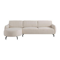 SOFA - 5 Personen - stoff - beige Feriona - Beige, Textil/Metall (295/84/150cm) - Vente-Unique