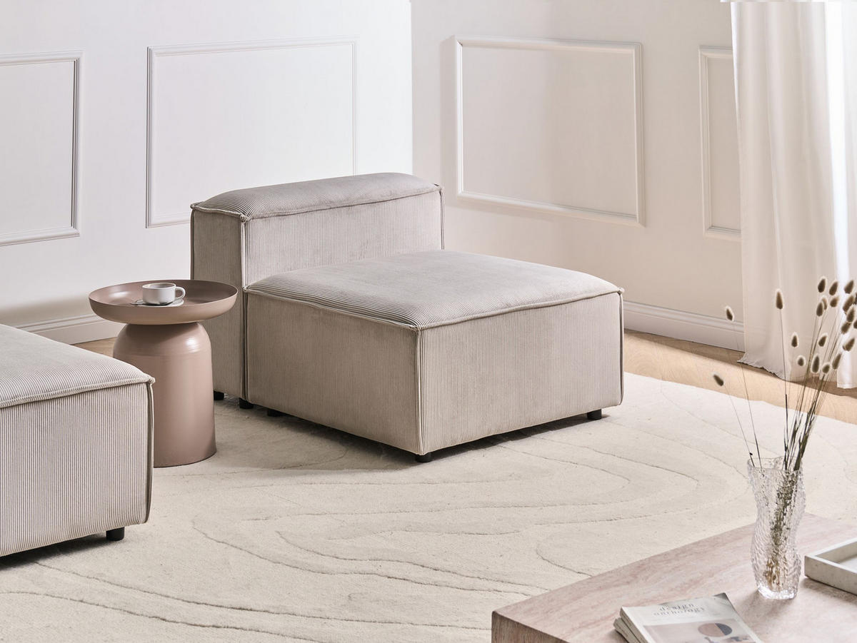 SESSELMODUL Cord Taupe Ardal - Taupe, Textil (88/68/120cm) - Beliani