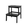 HOCKER Krok Bambus H. 46 cm - Schwarz, Naturmaterialien (44/46/44cm)