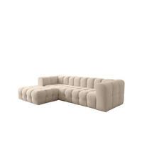 ECKSOFA Solvie In Tiffani - Beige, Holzwerkstoff/Textil (193/290cm) - Fun Möbel