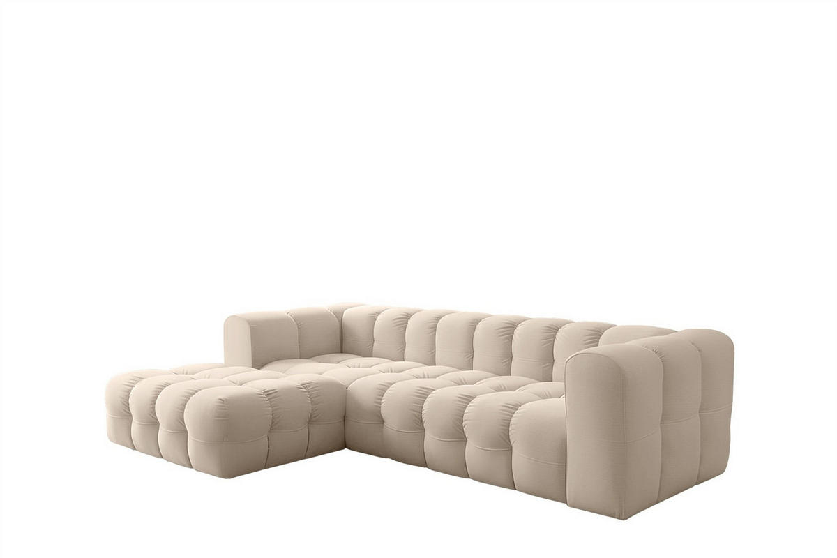 ECKSOFA Solvie In Tiffani - Beige, Holzwerkstoff/Textil (193/290cm) - Fun Möbel