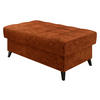 POLSTERHOCKER Nord - Schwarz/Bronzefarben, Holz/Textil (106/44/67cm) - MIRJAN24
