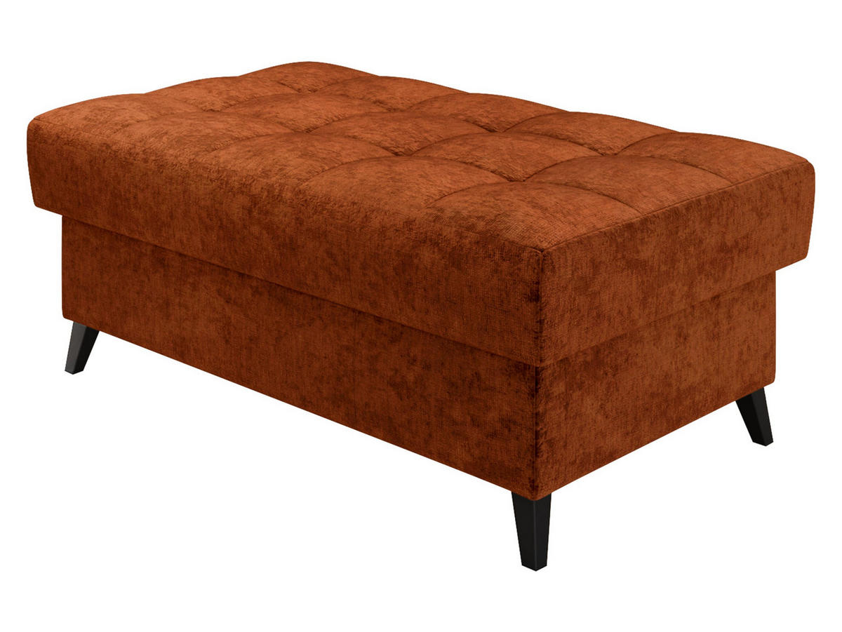 POLSTERHOCKER Nord - Schwarz/Bronzefarben, Holz/Textil (106/44/67cm) - MIRJAN24
