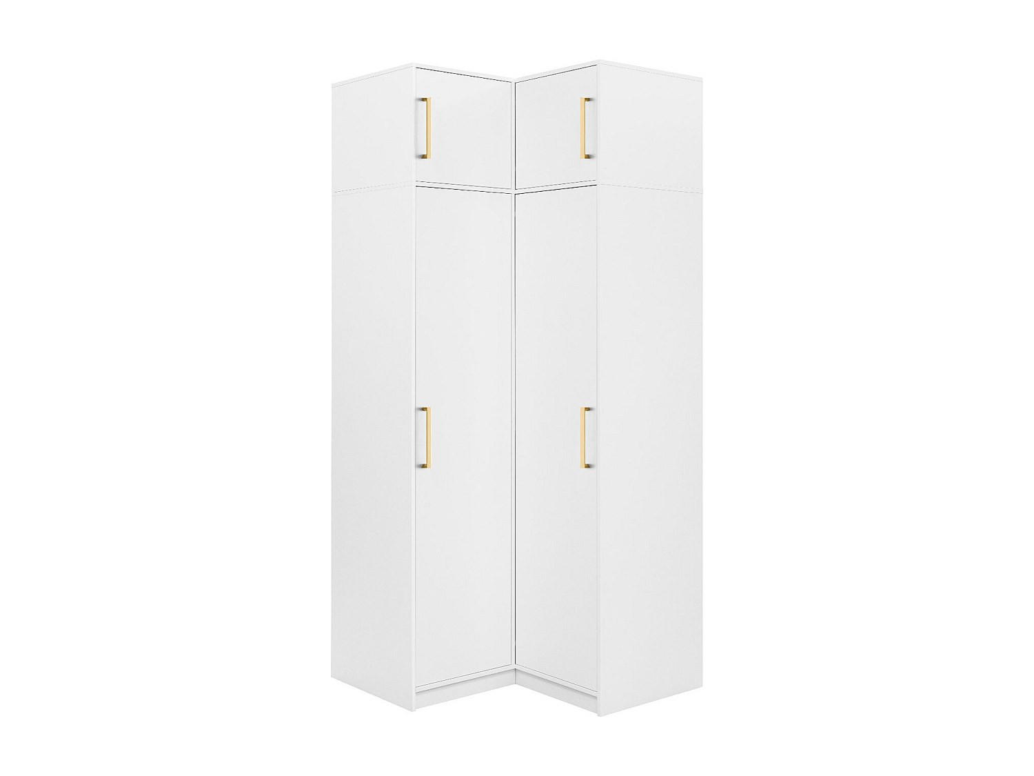 KLEIDERSCHRANK - 115.2 cm x 106.5 cm - holz - weiß Lizandro - Weiß, Holz (115.2/245/106.5cm) - Vente-Unique