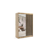 KLEIDERSCHRANK VILAN mit Spiegel - 150 cm - Eichefarben|Eiche Wotan - Eichefarben/Eiche Wotan, Holzwerkstoff (150/215/61cm) - ALTDECOR