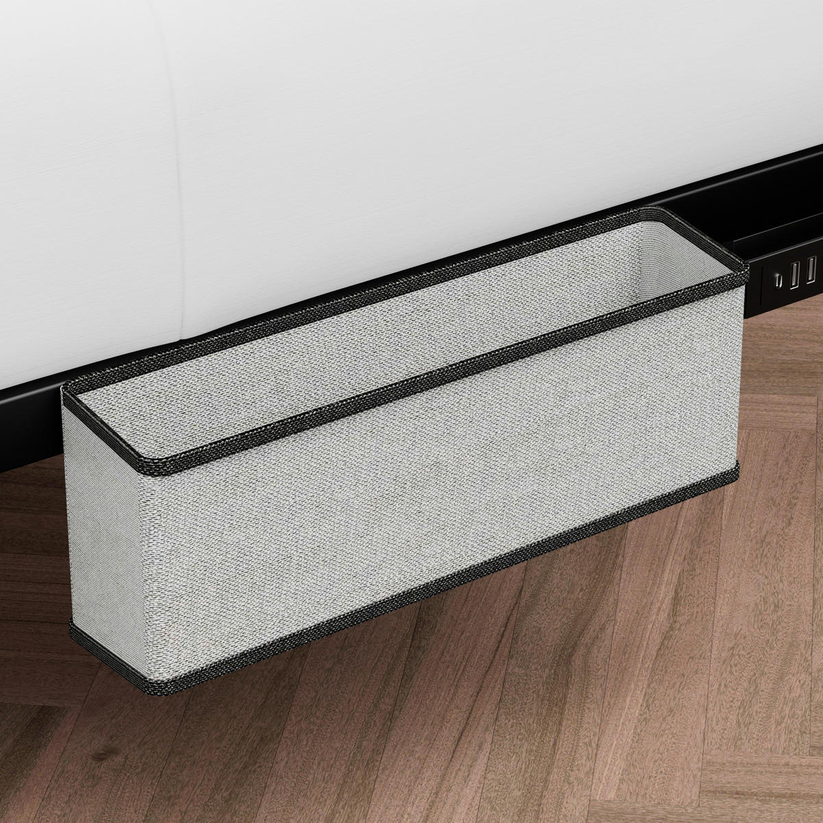 METALLBETT 160/200 cm in Schwarz mit LED und USB - Schwarz, Metall (160/200cm) - CHICFURN