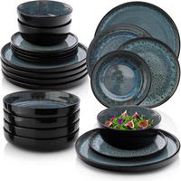 TAFELSERVICE MANILA - 24 teilig aus Steingut - Blau, Stein (26.5/2/26.5cm) - Sänger