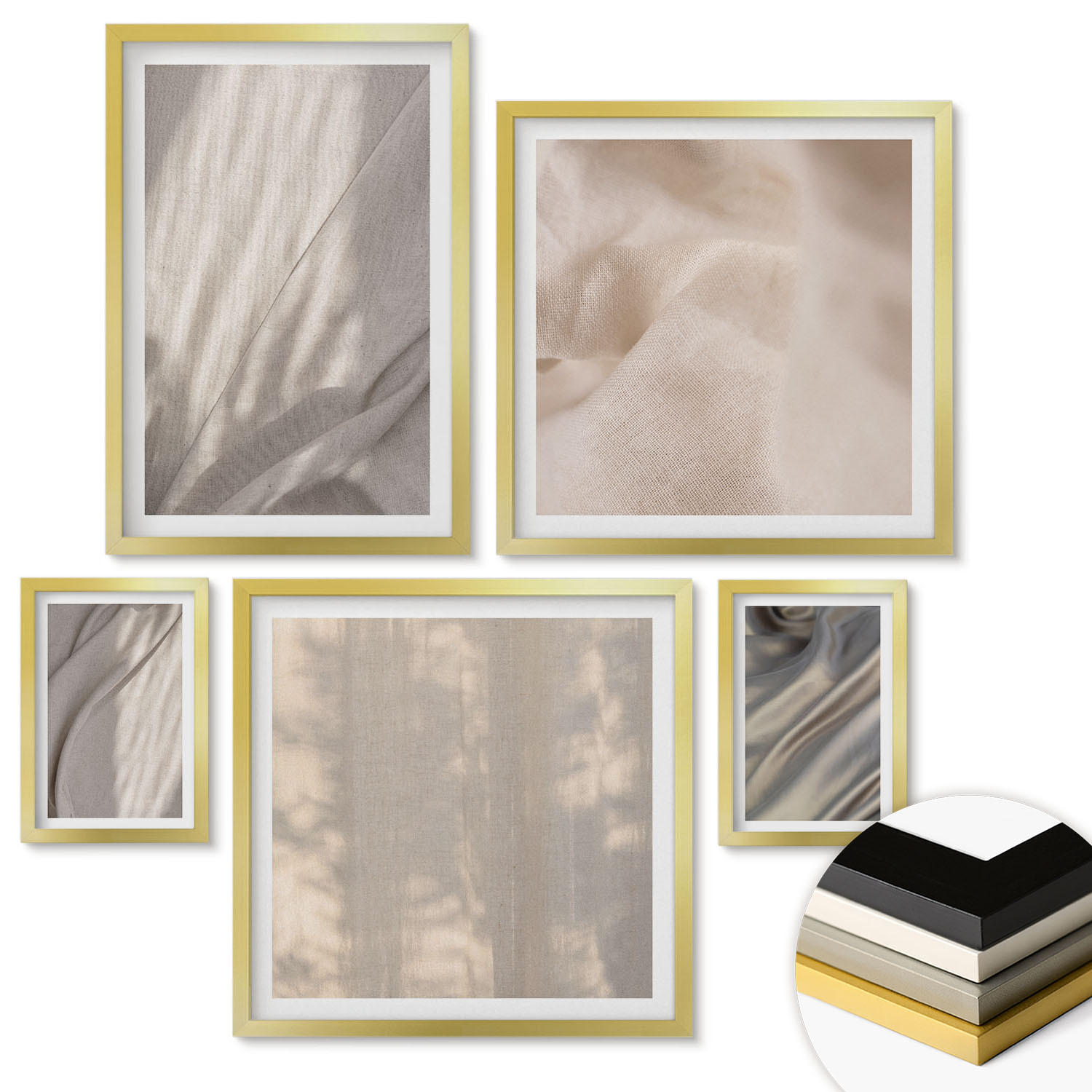 ArtPrintCave Wandbilder Gold 40x60 cm