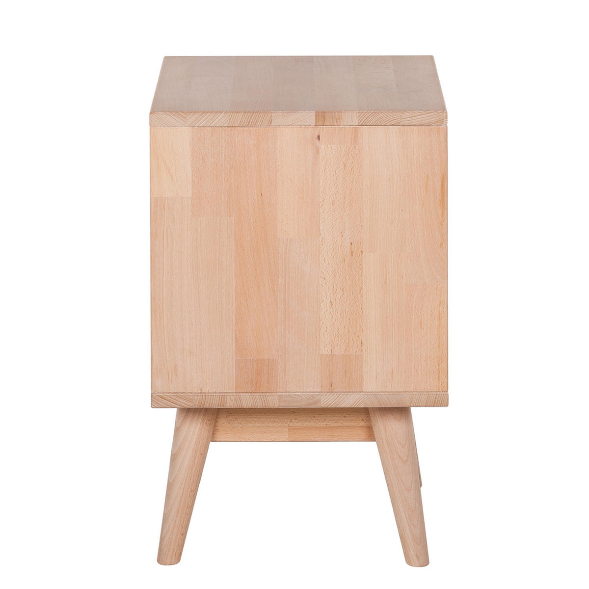 NACHTKOMMODE - Buche massiv - Buchefarben, Holz/Buchenholz (40/56/35cm) - home24