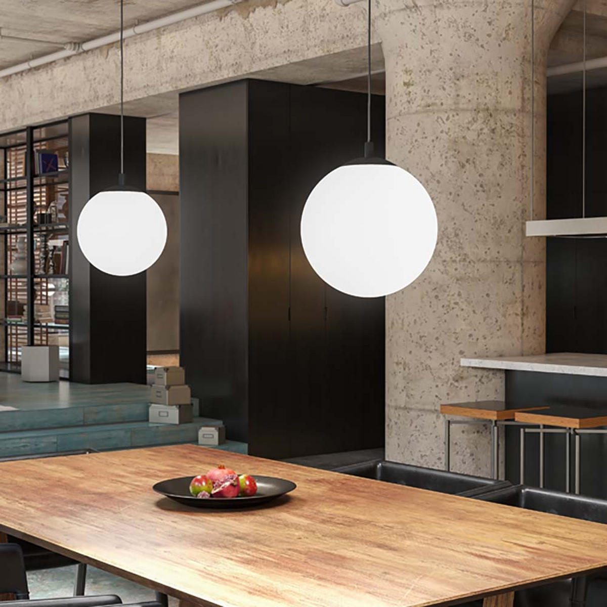 LED HÄNGELEUCHTE POINT Metall Weiß - Weiß, Glas (30/30/160cm)