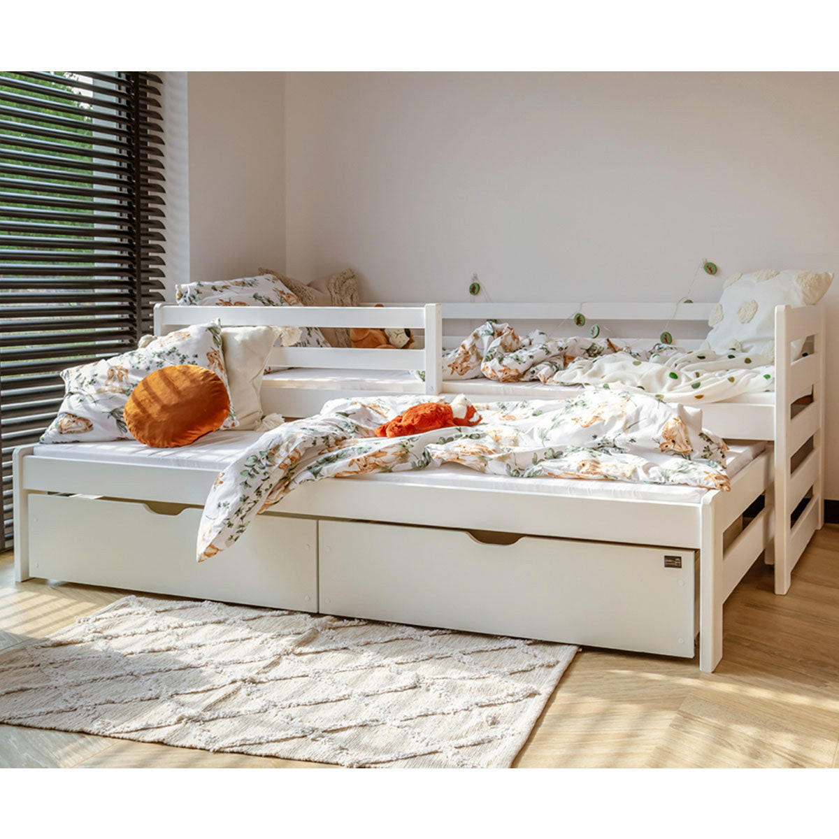 POSTEĽ 90/200 Jordan Biela - biela, kompozitné drevo (90/200cm) - Petits-meubles