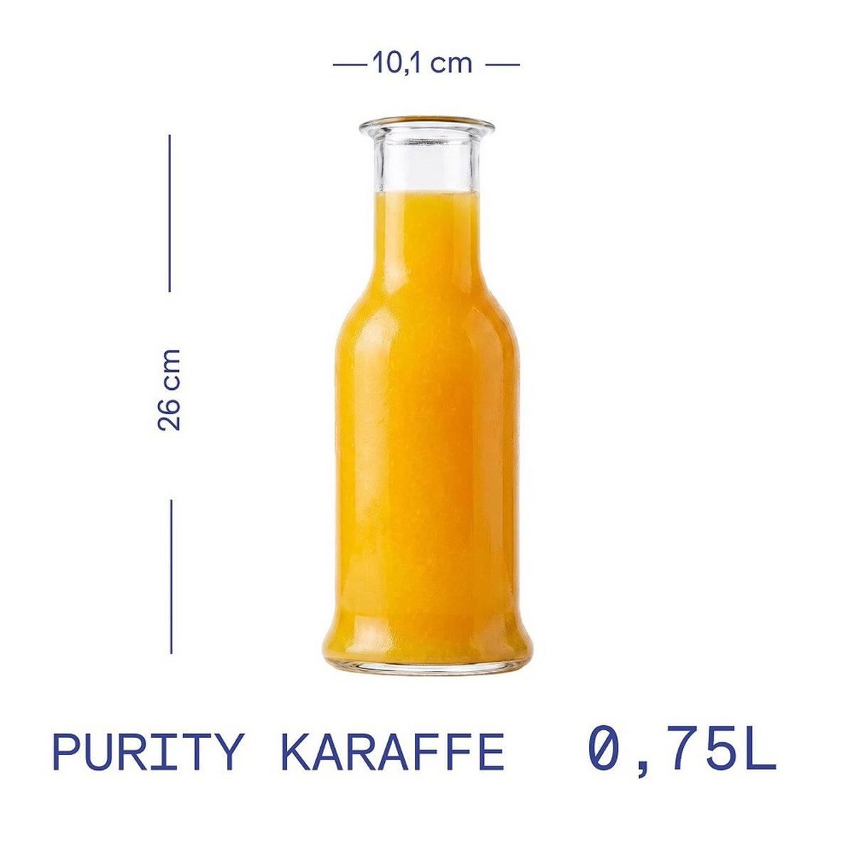 KARAFFE Purity 0,75 Liter 6er Set - Transparent, Glas (0.75L) - Stölzle