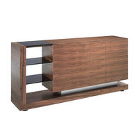 SIDEBOARD Walnuss Schwarz 170/40/83 cm - Walnussfarben/Schwarz, Holz (170/83/40cm) - ANGEL CERDA