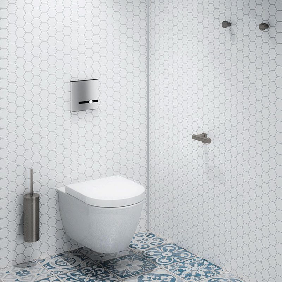 WC-BÜRSTENGARNITUR Be-Line® Wandmontage anthrazit-metallic - Anthrazit, Metall (10.5/11.5/44cm) - Delabie