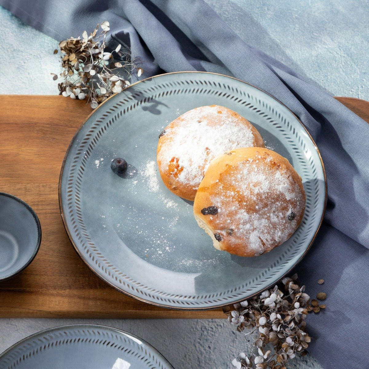 ESSTELLER Bluejeans blau 28 cm 6er-Set - Blau, Keramik (28/28/1cm) - Homla