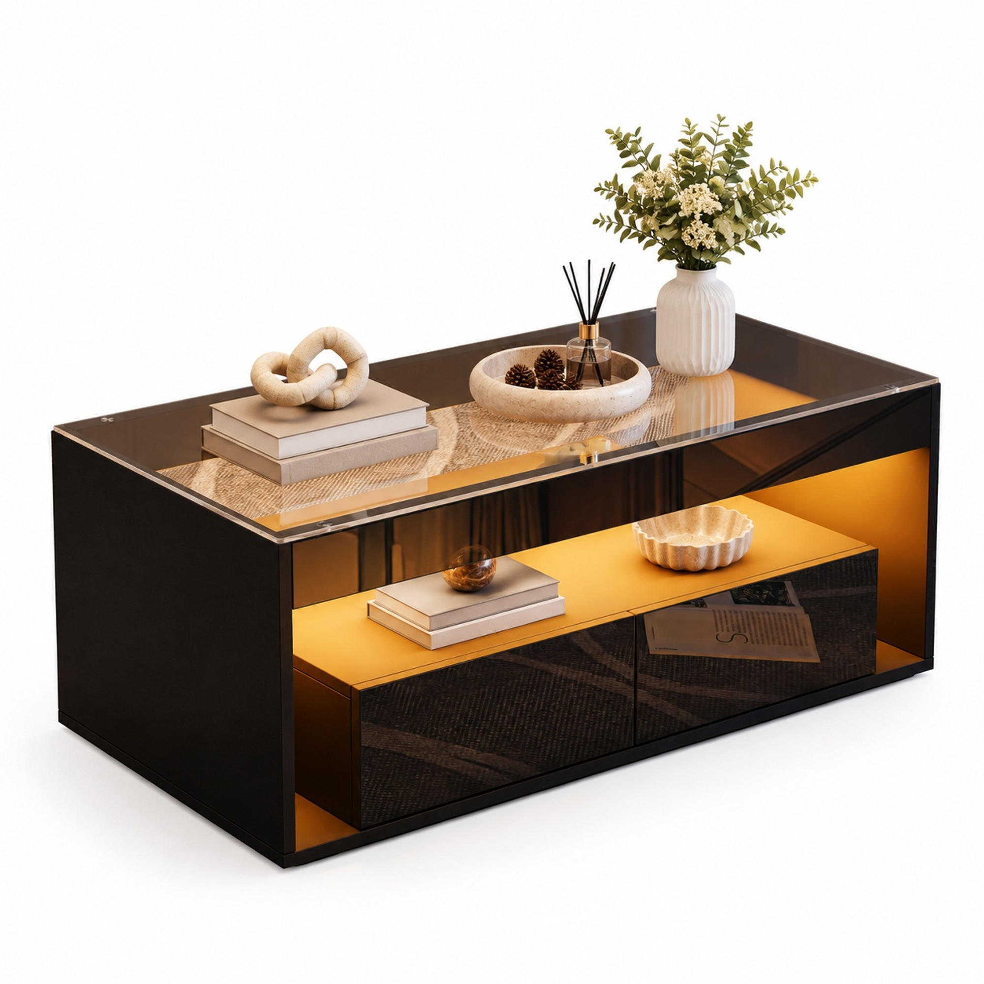 Ivmeu Couchtisch Schwarz 50x40x100 cm