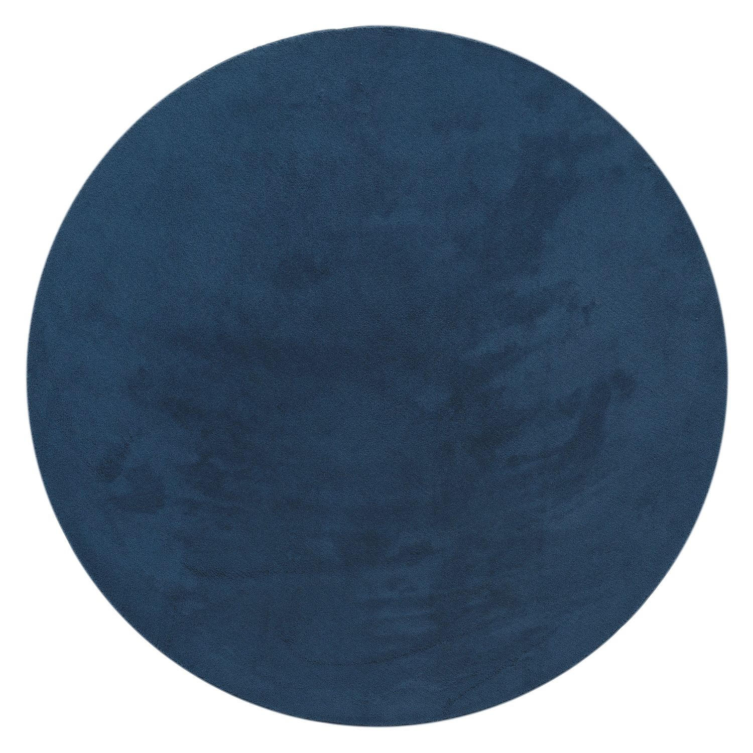 FLACHWEBETEPPICH Navy Ø 200 cm - Blau, Kunststoff (200/200cm) - TT Home