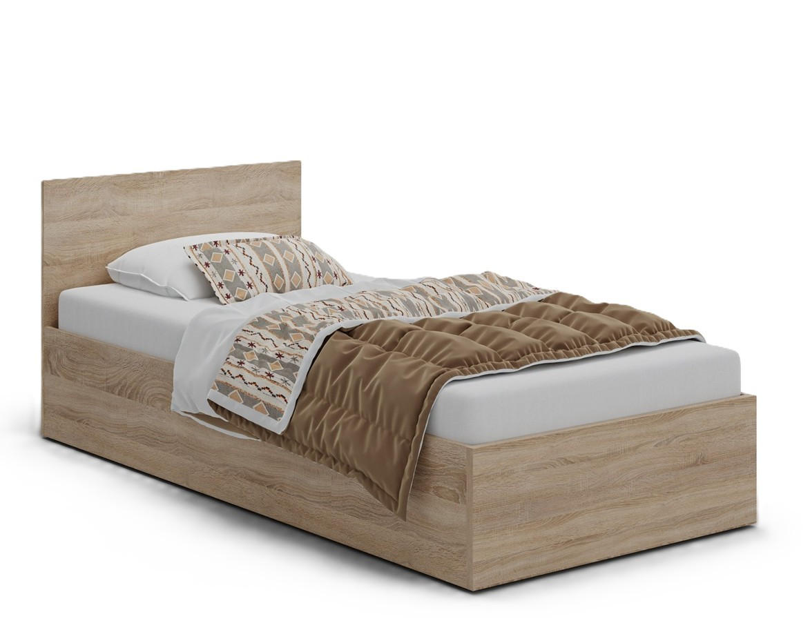BETT Sonoma Eiche ALDO 90x200 cm - Beige, Textil (90/200cm) - Sepro Meble