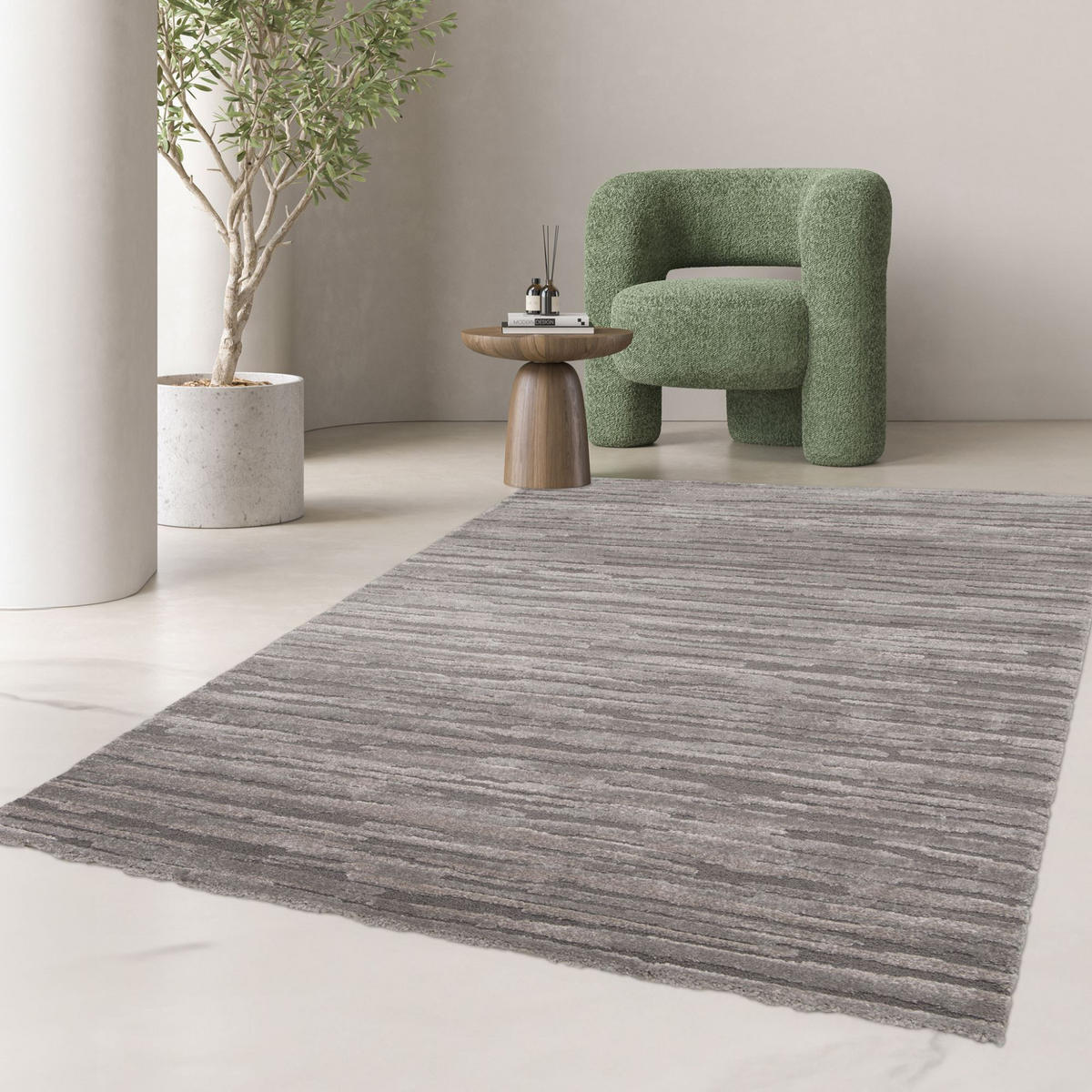 MODERNER TEPPICH 120/170 cm Meran - Grau, Textil (120/170cm) - Steffensmeier